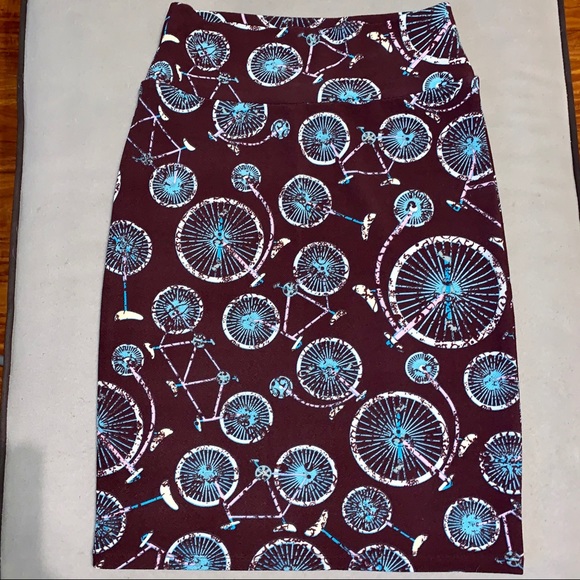 LuLaRoe Dresses & Skirts - Lularoe Cassie bicycle print skirt